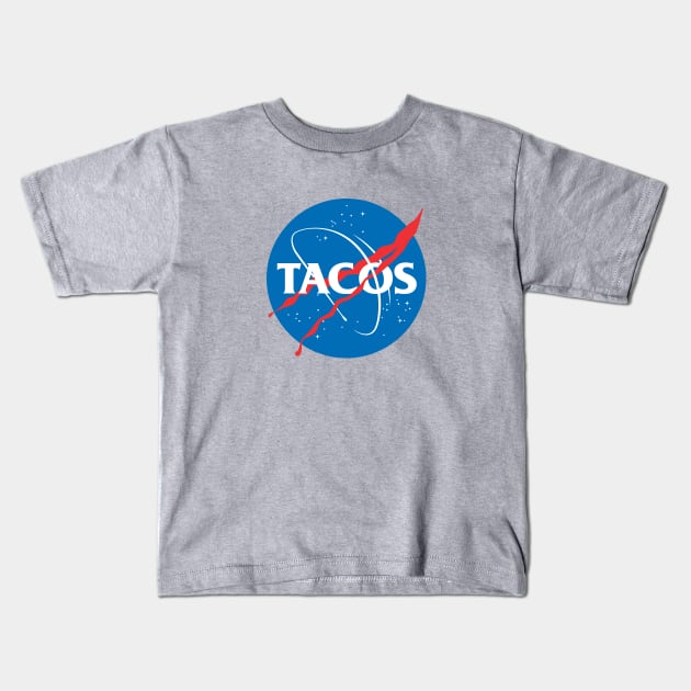 Space TACOS Kids T-Shirt by ikado